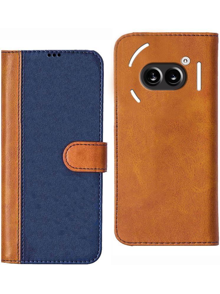     			Knotyy Brown Flip Cover Artificial Leather Compatible For Nothing Phone 2A ( Pack of 1 )