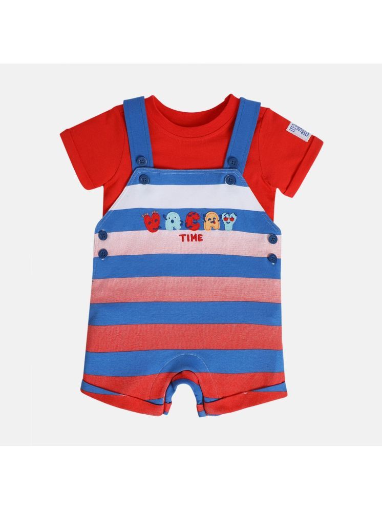     			MINI KLUB Pack of 1 Baby Boys Cotton Blend Dungaree Sets ( Red )