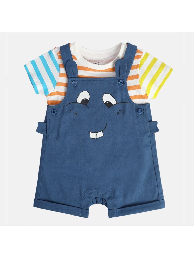     			MINI KLUB Pack of 1 Baby Boys Cotton Blend Dungaree Sets ( Blue )