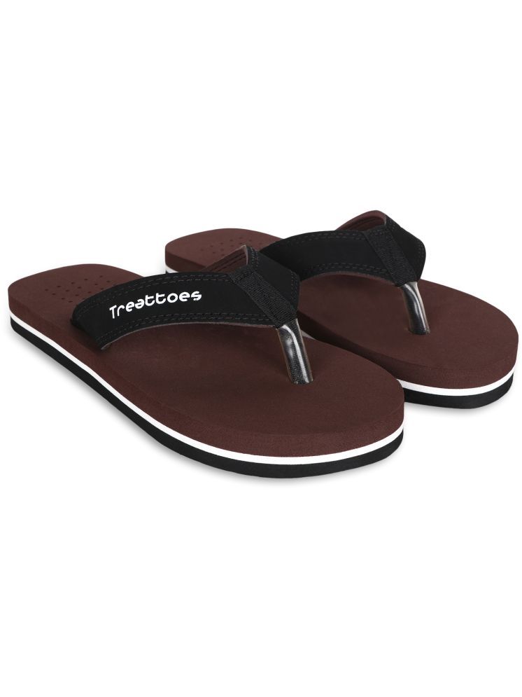     			TREATTOES Brown Men's Daily Slipper