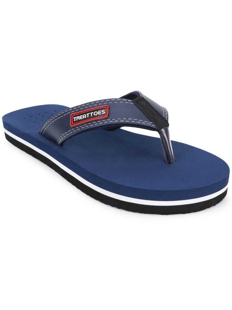     			TREATTOES Navy Blue Men's Daily Slipper