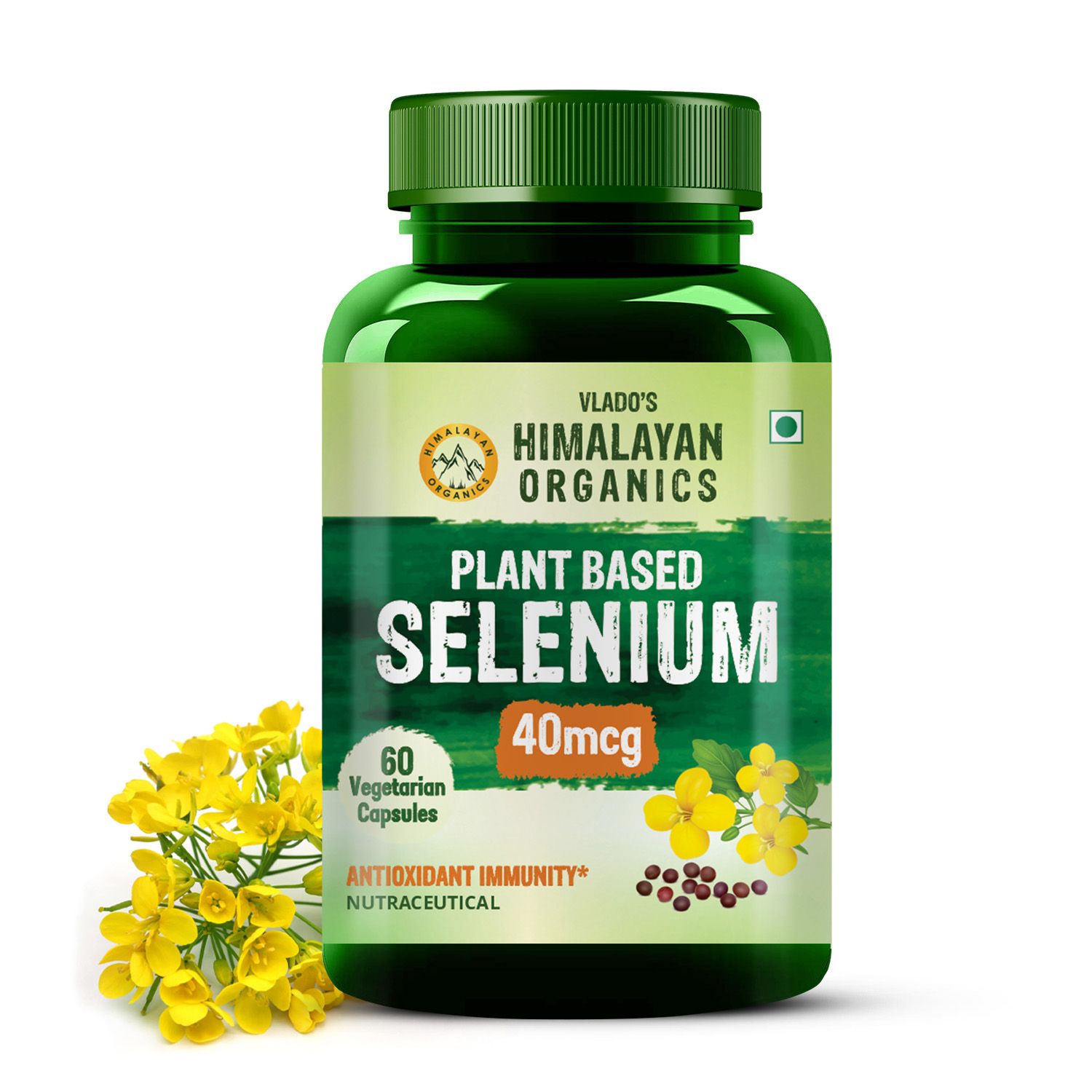     			Vlado's Himalayan Organics Plant Based Selenium 40mcg Good For Cardiovascular System 60 Caps