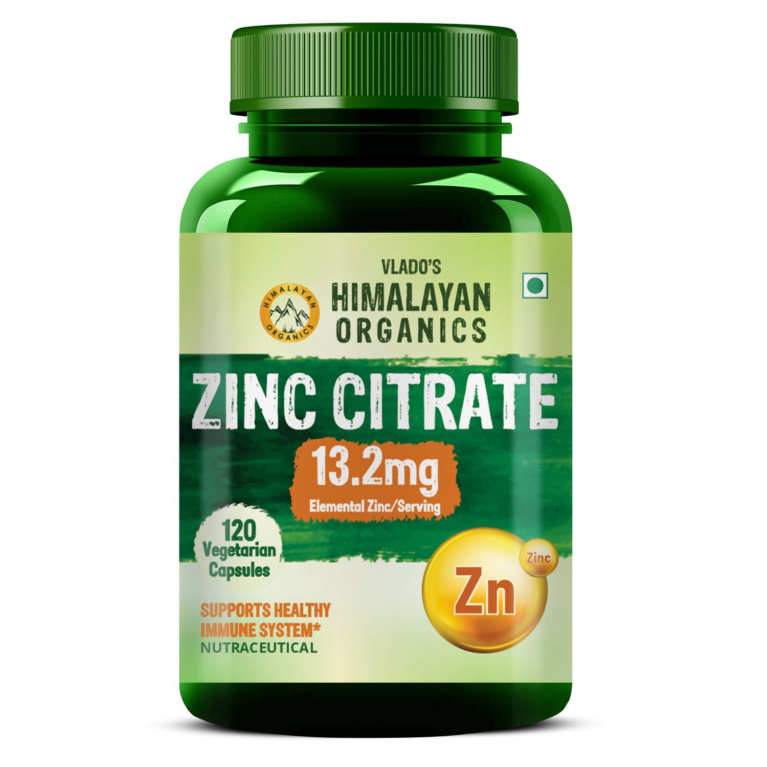     			Vlado's Himalayan Organics Zinc Citrate Support Healthy Immune Function Antioxidant - 120 Caps