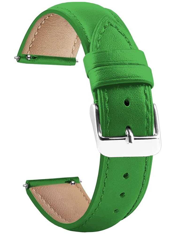     			ACM Watch Strap Leather Belt compatible with Fastrack Revoltt Fs1 Pro Smartwatch Casual Classic Band Green