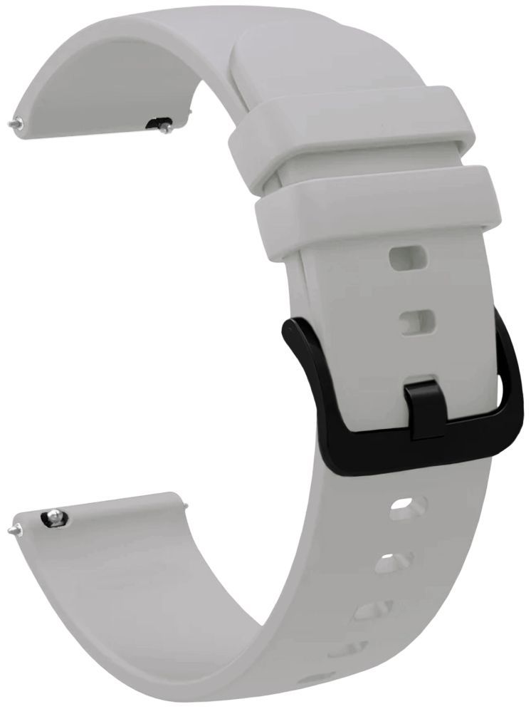     			ACM Watch Strap Silicone Belt compatible with Fastrack Revoltt Classic Smartwatch Hook Band Grey