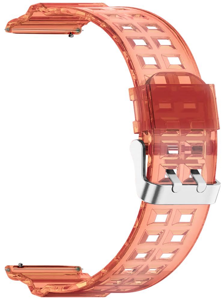     			ACM Watch Strap Silicone Transparent Design compatible with Fastrack Marvellous Fx2 Smartwatch Classy Band Orange