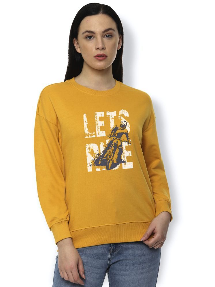     			Calm Down Fleece Women's Non Hooded Sweatshirt ( Mustard )