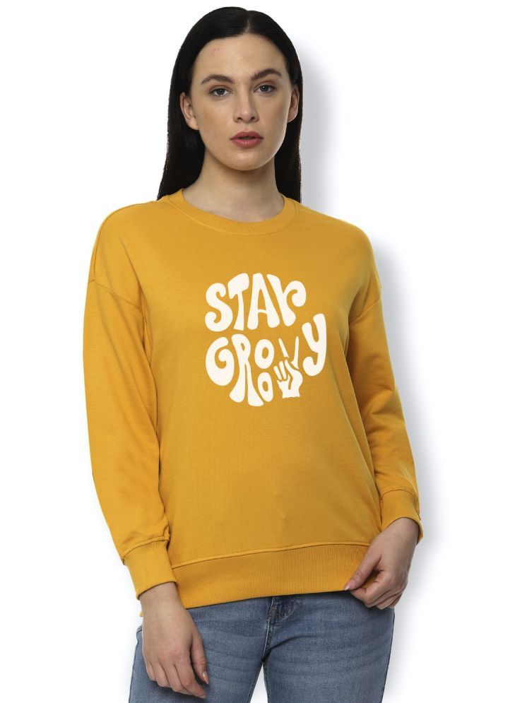     			Calm Down Fleece Women's Non Hooded Sweatshirt ( Mustard )