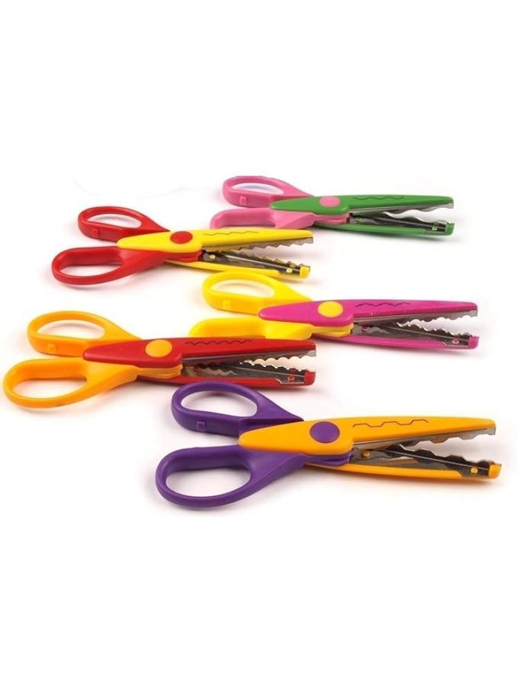     			Eclet Designer Shape Cutter Scissor Pack of 5 Different Design, Zig Zag Scissor for DIY Craft Work, Project Work, Border Making and Scrapbooking, Multicolor, Designer Shape Scissor Pack of 5