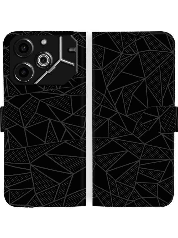     			Knotyy Black Flip Cover Artificial Leather Compatible For Tecno Pova 6 Pro 5G ( Pack of 1 )