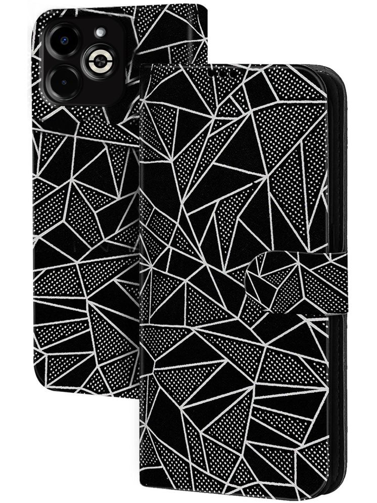     			Knotyy Black Flip Cover Artificial Leather Compatible For Infinix Smart 8 Plus ( Pack of 1 )