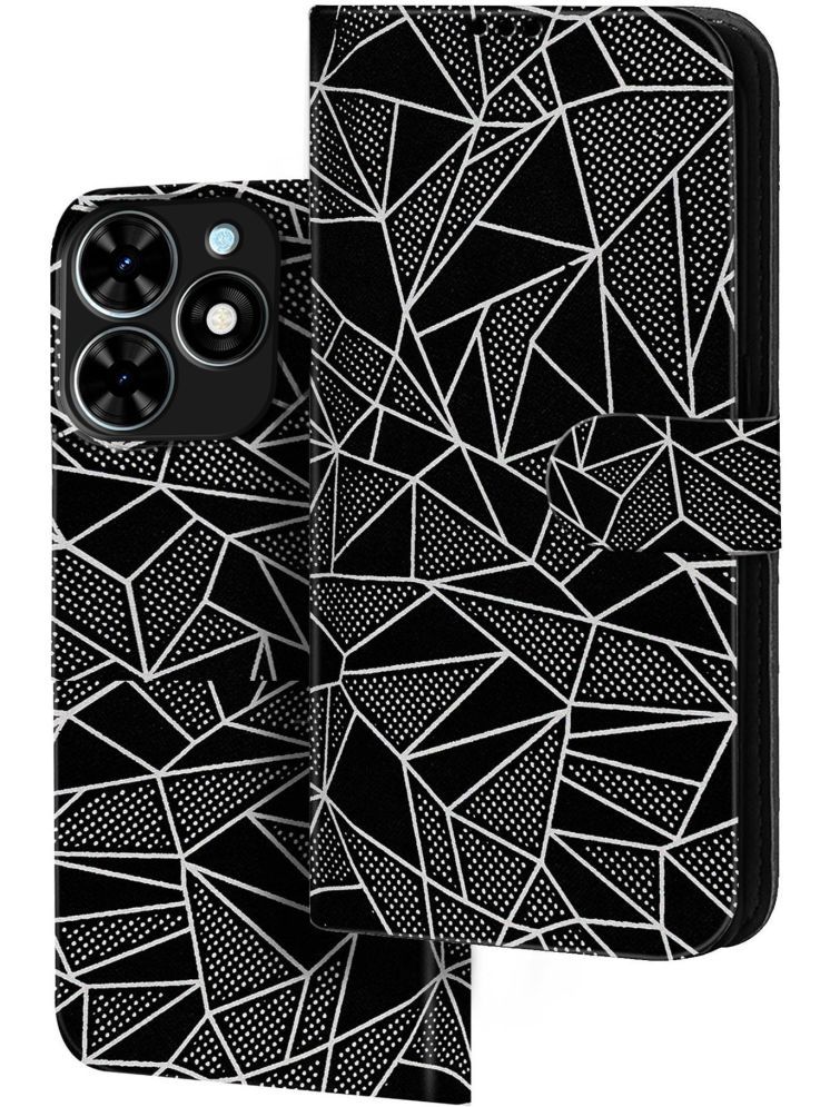     			Knotyy Black Flip Cover Artificial Leather Compatible For Tecno Spark Go 2024 ( Pack of 1 )