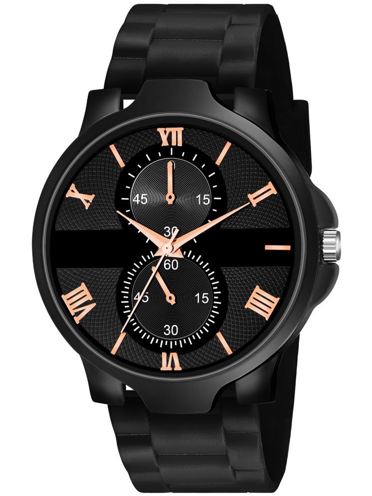     			NiyatiNx Black Silicon Analog Men's Watch