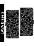 Knotyy Black Flip Cover Artificial Leather Compatible For LAVA Blaze 2 ( Pack of 1 )