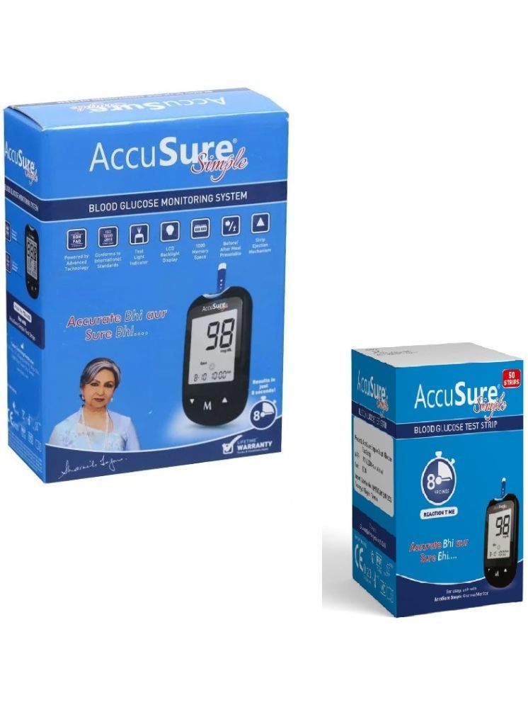     			ACCUSURE SIMPLE WITH 50 STRIPS Glucometer