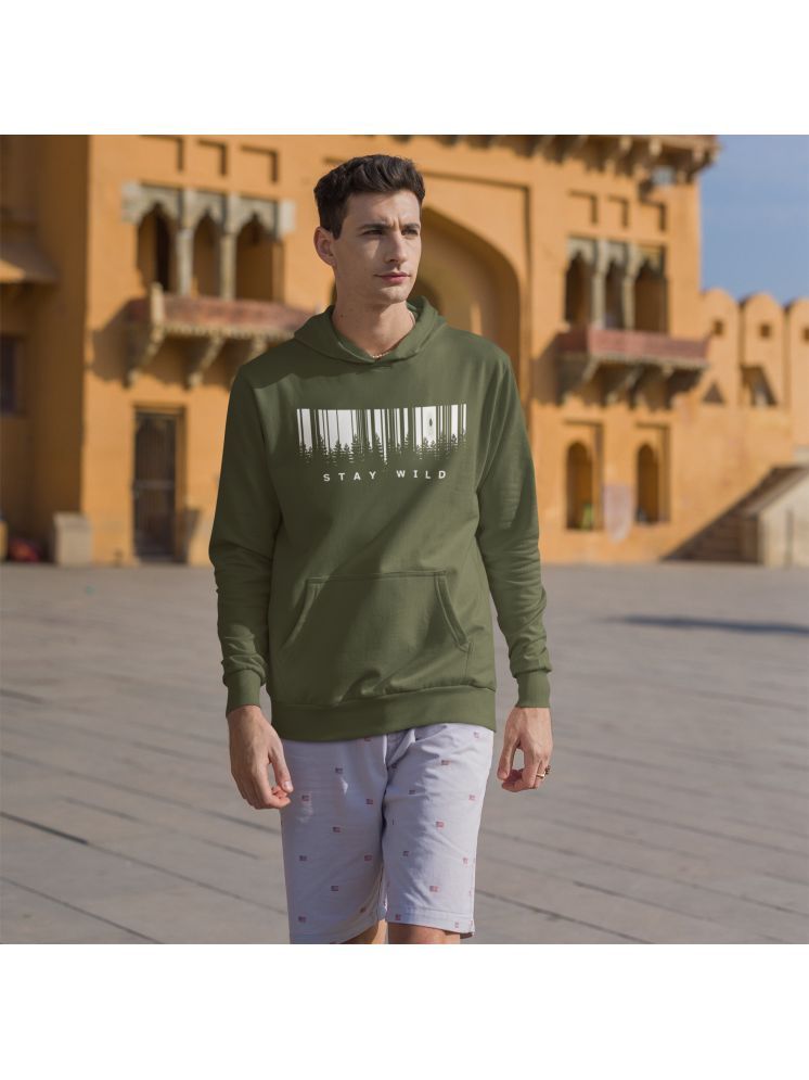     			BICHARA Polyester Hooded Men's Sweatshirt - Olive ( Pack of 1 )