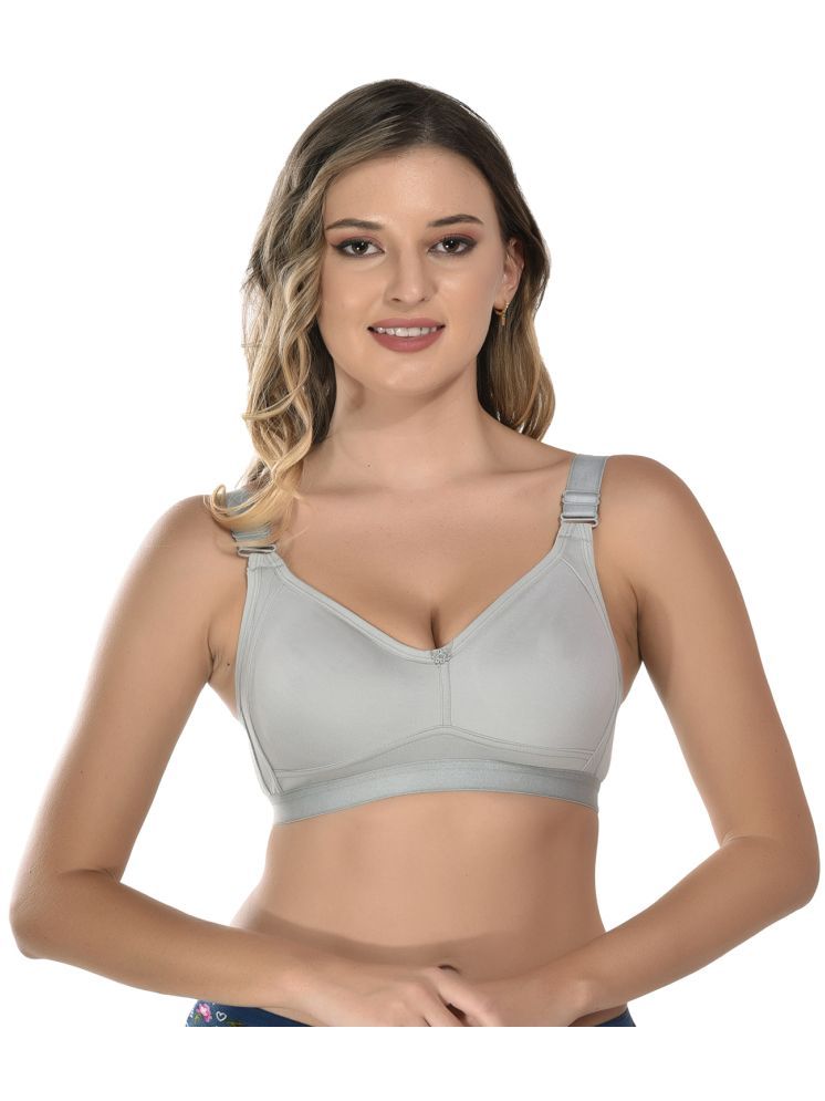     			Elina Pack of 1 Cotton Non Padded Minimizer Bra For Women ( Light Grey )