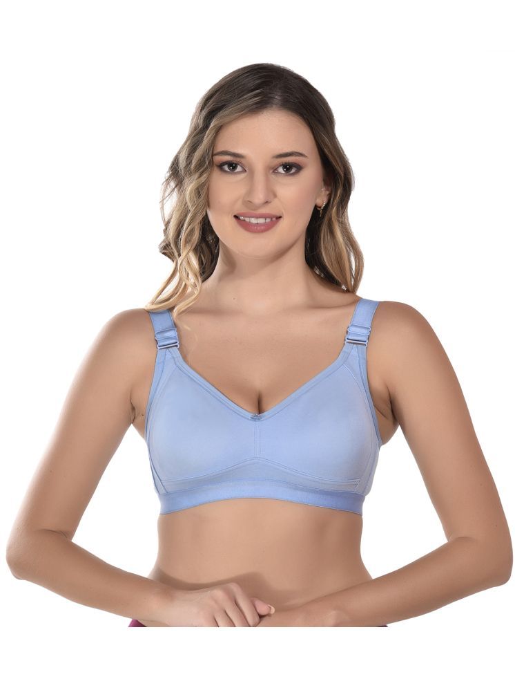     			Elina Pack of 1 Cotton Non Padded Minimizer Bra For Women ( Light Blue )