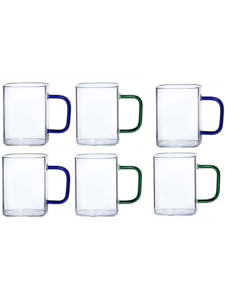     			Indusbay Coffee Mugs Solid Borosilicate Coffee Cup 230 ml ( Pack of 6 )