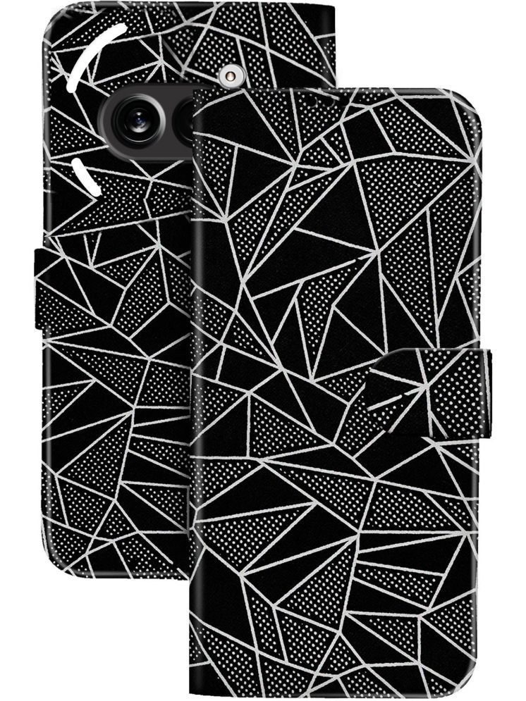     			Knotyy Black Flip Cover Artificial Leather Compatible For Nothing Phone 2A ( Pack of 1 )