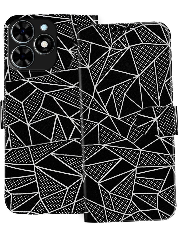     			Knotyy Black Flip Cover Artificial Leather Compatible For Tecno Spark Go 2024 ( Pack of 1 )