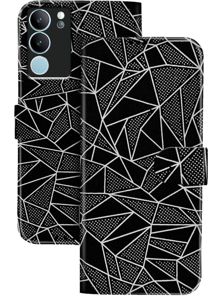     			Knotyy Black Flip Cover Artificial Leather Compatible For vivo V29 5G ( Pack of 1 )