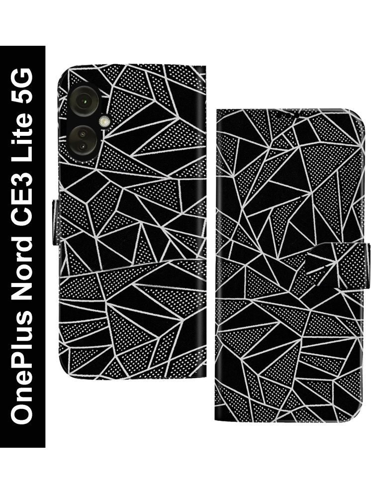     			Knotyy Black Flip Cover Artificial Leather Compatible For OnePlus Nord CE 3 Lite 5G ( Pack of 1 )