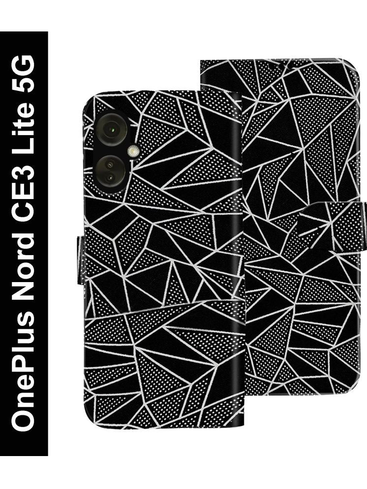     			Knotyy Black Flip Cover Artificial Leather Compatible For OnePlus Nord CE 3 Lite 5G ( Pack of 1 )