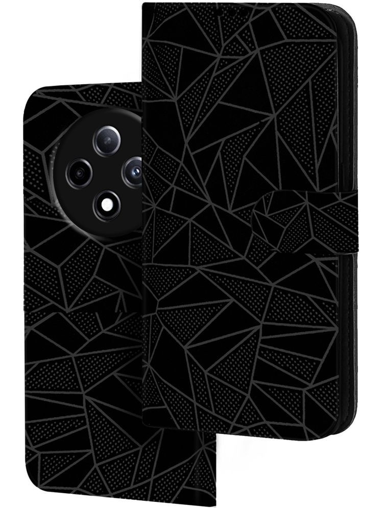     			Knotyy Black Flip Cover Artificial Leather Compatible For Oppo F27 Pro Plus 5G ( Pack of 1 )