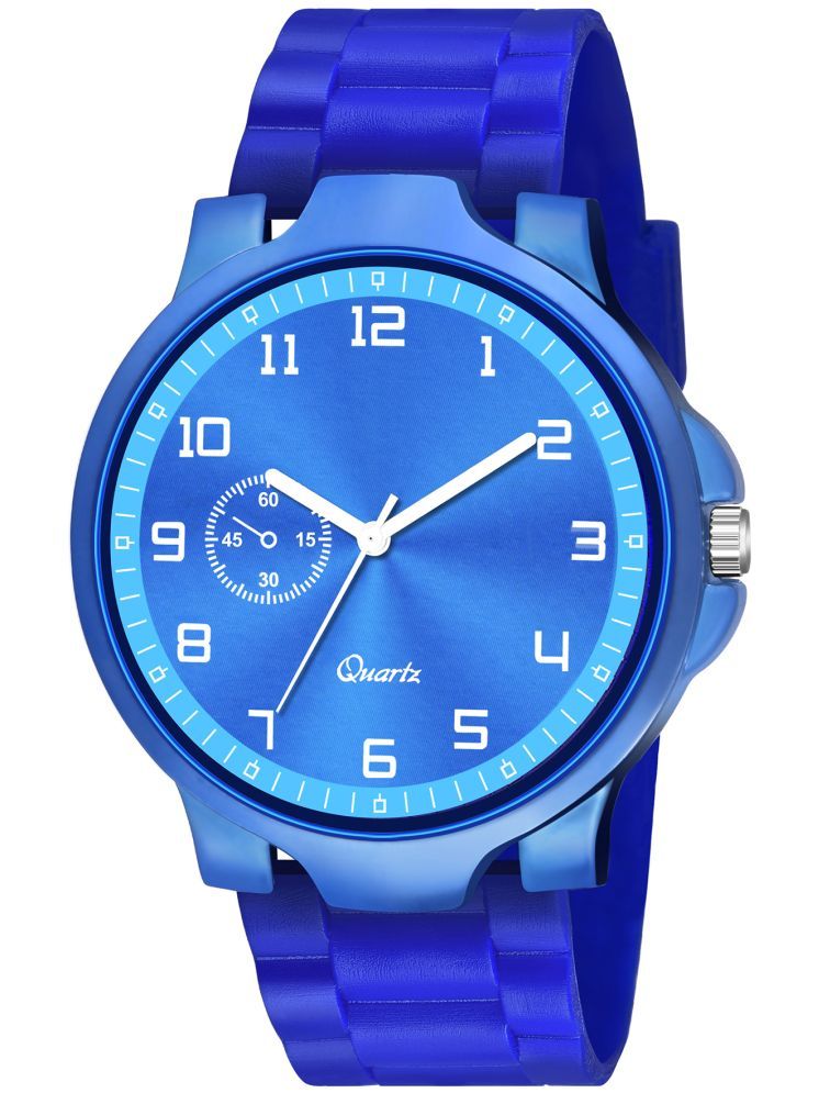     			NiyatiNx Blue Silicon Analog Men's Watch