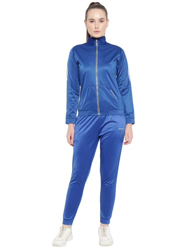     			OFF LIMITS Blue Polyester Solid Tracksuit - Pack of 1