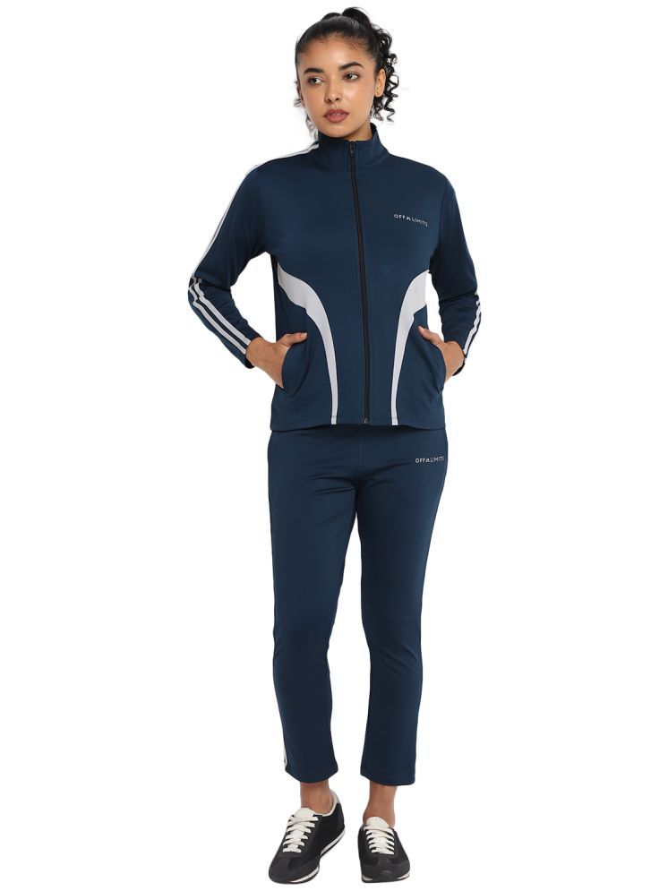     			OFF LIMITS Blue Polyester Striped Tracksuit - Pack of 1