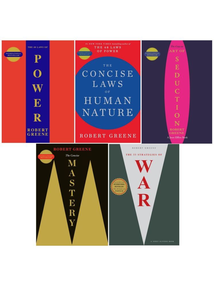     			Robert Greene Books ( Combo of 5 ) The 48 Laws of Power, Seduction, Human Nature, War &  Mastery.