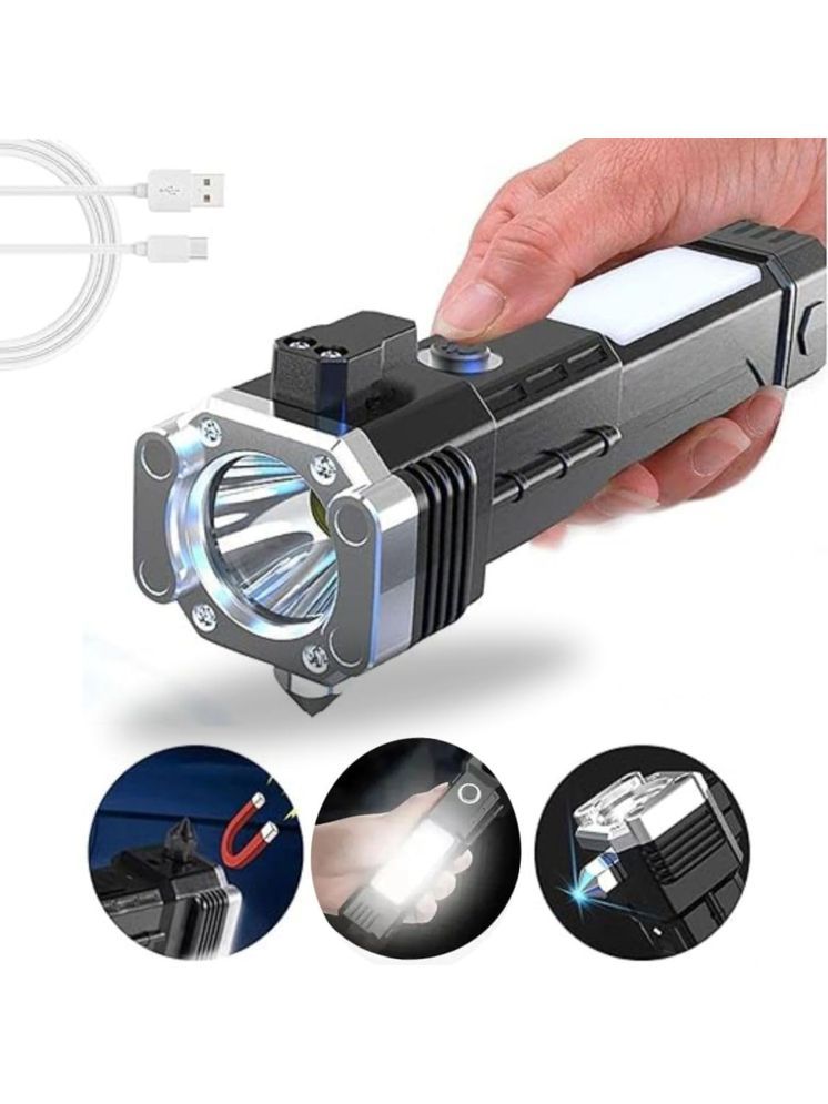     			Shopeleven - 3W Rechargeable Flashlight Torch ( Pack of 1 )