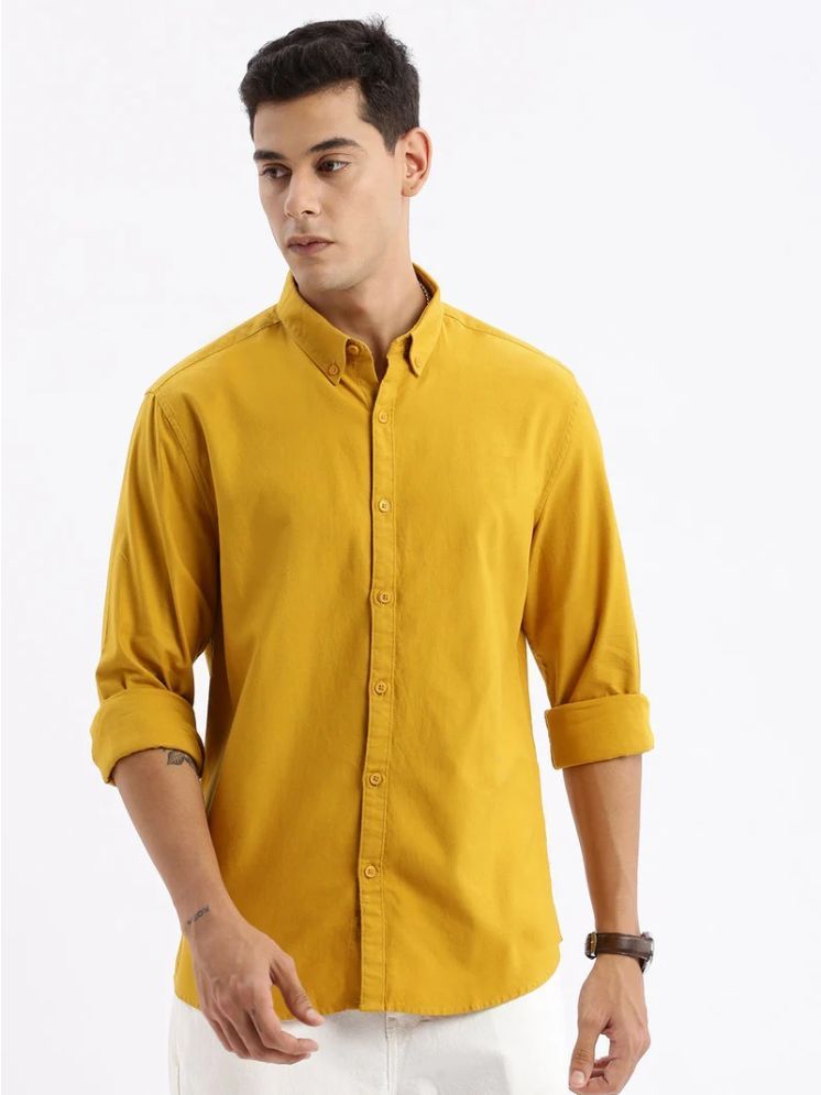     			balino Cotton Blend Regular Fit Solids Full Sleeves Men's Casual Shirt - Gold ( Pack of 1 )