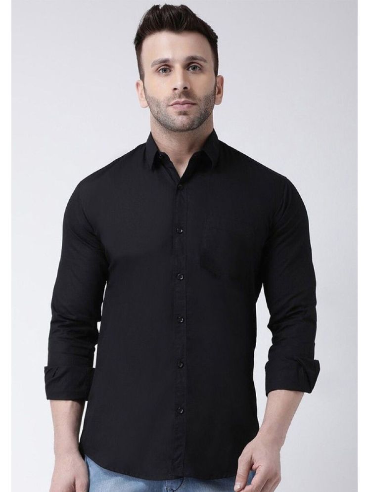     			balino Poly Cotton Regular Fit Solids Full Sleeves Men's Casual Shirt - Black ( Pack of 1 )