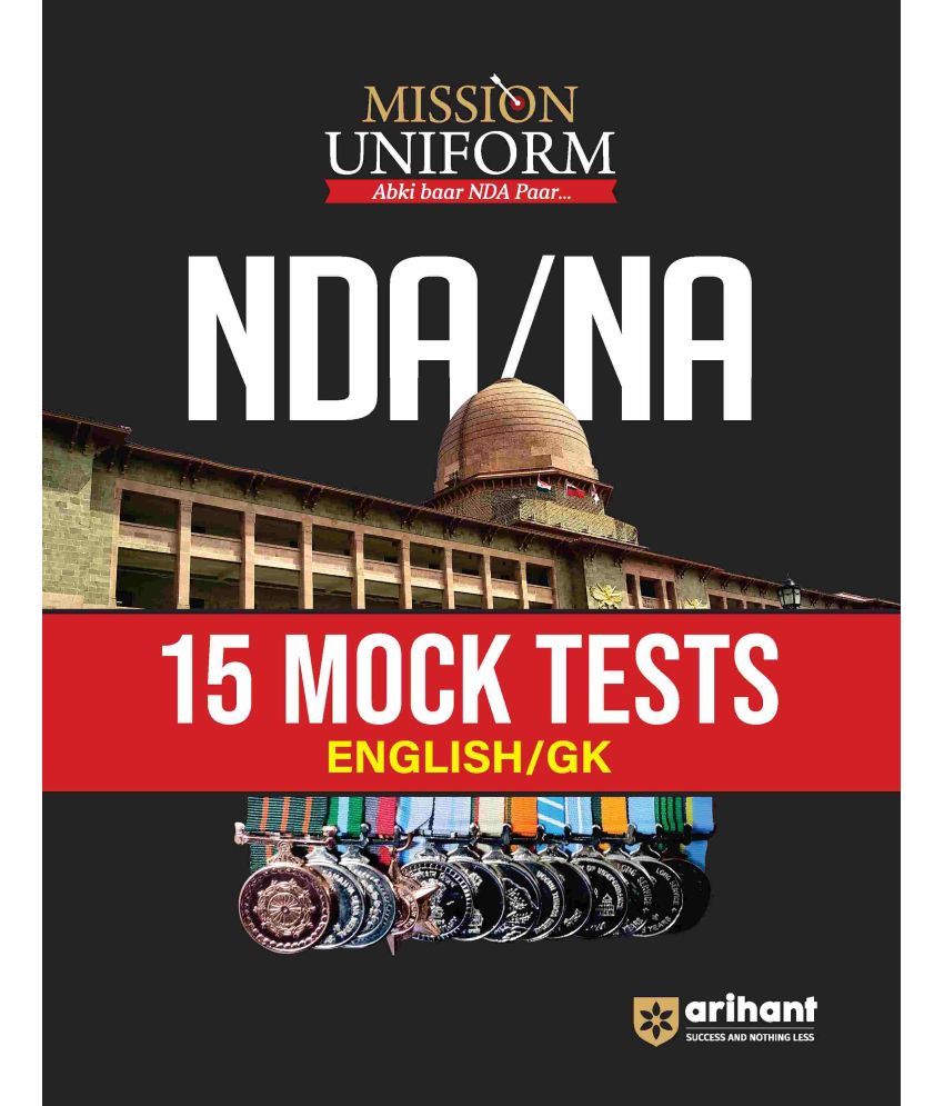     			Arihant Mission Uniform NDA/NA 2025 | 15 Mock Tests-English/ GK | English Medium