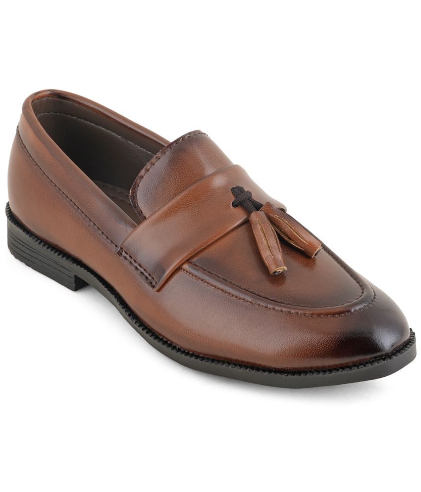     			STYLE SHOES - Tan Boy's Loafers ( 1 Pair )