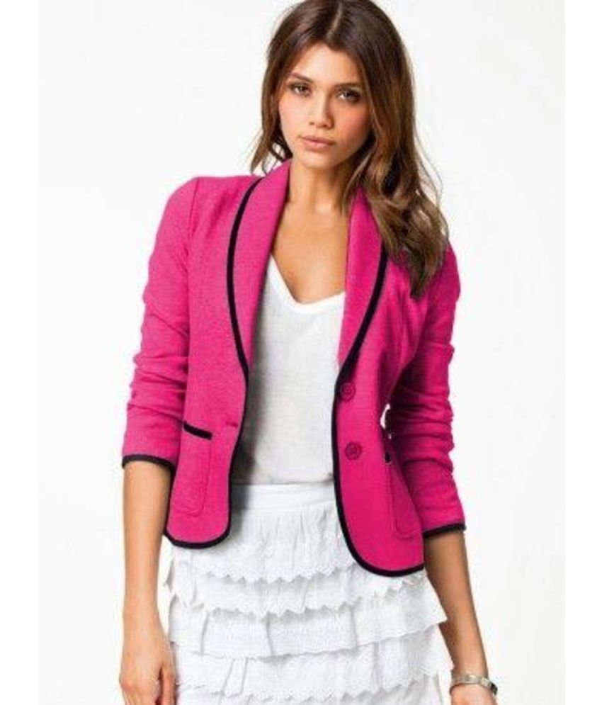     			RAABTA FASHIION - Fleece Pink Blazers