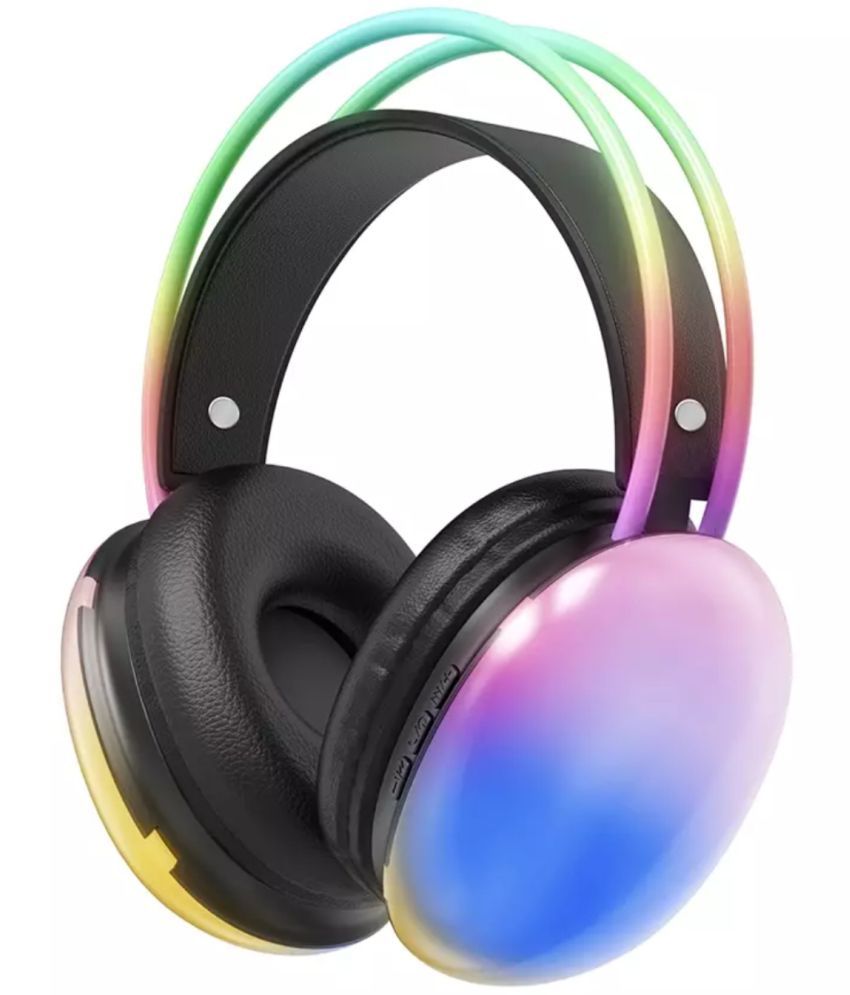     			COREGENIX B30 RGB Bluetooth Bluetooth Headphone Over Ear 30 Hours Playback Low Latency,Powerfull bass IPX4(Splash & Sweat Proof) Black