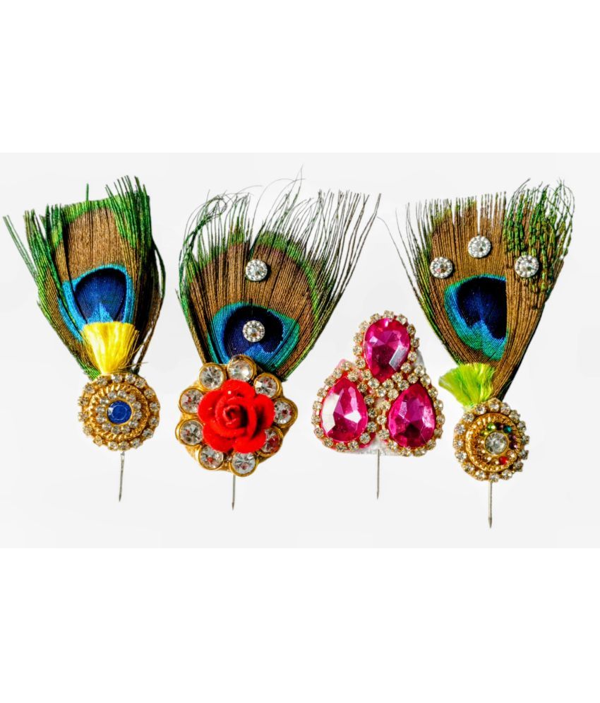     			Cherry Tree Laddu Gopal Multicolor Crystal Pagadi ( Pack of 4 )