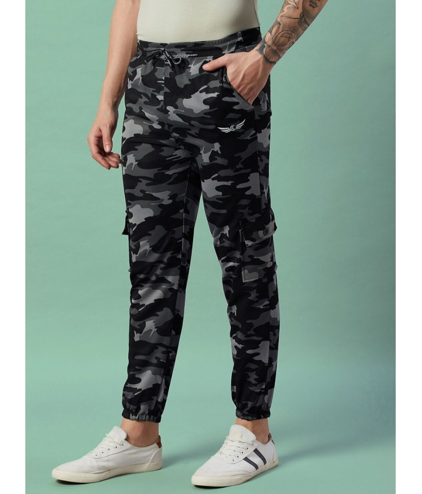     			Chrome & Coral Black Polyester Men's Trackpants ( Pack of 1 )