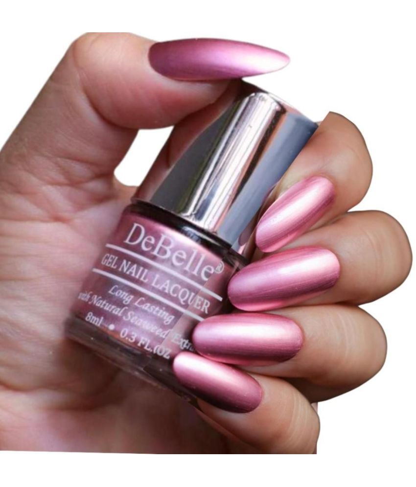     			DeBelle Pink Metallic Nail Polish 8 ( Pack of 1 )