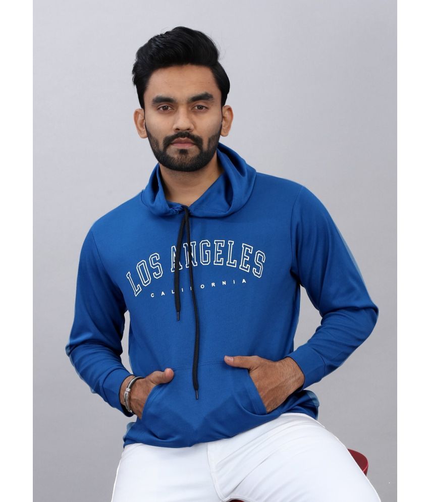     			FABRIPPLE Polyester Hooded Men's Sweatshirt - Blue ( Pack of 1 )