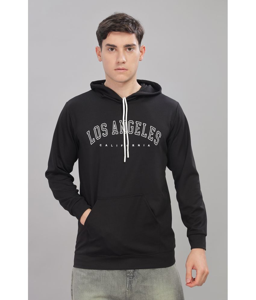     			FABRIPPLE Polyester Hooded Men's Sweatshirt - Black ( Pack of 1 )