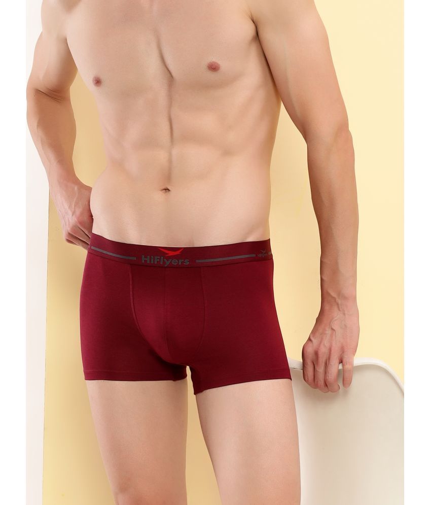     			Hiflyers Pack of 1 Cotton Blend Trunks For Men's ( Maroon )