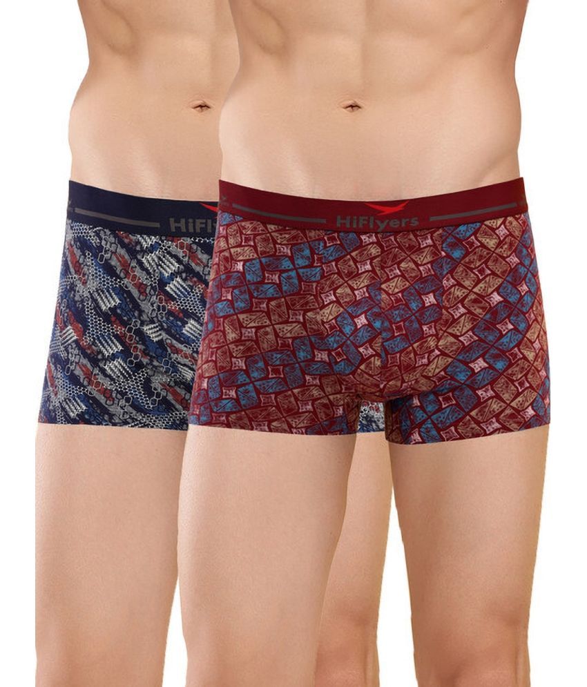     			Hiflyers Pack of 2 Cotton Blend Trunks For Men's ( Maroon )