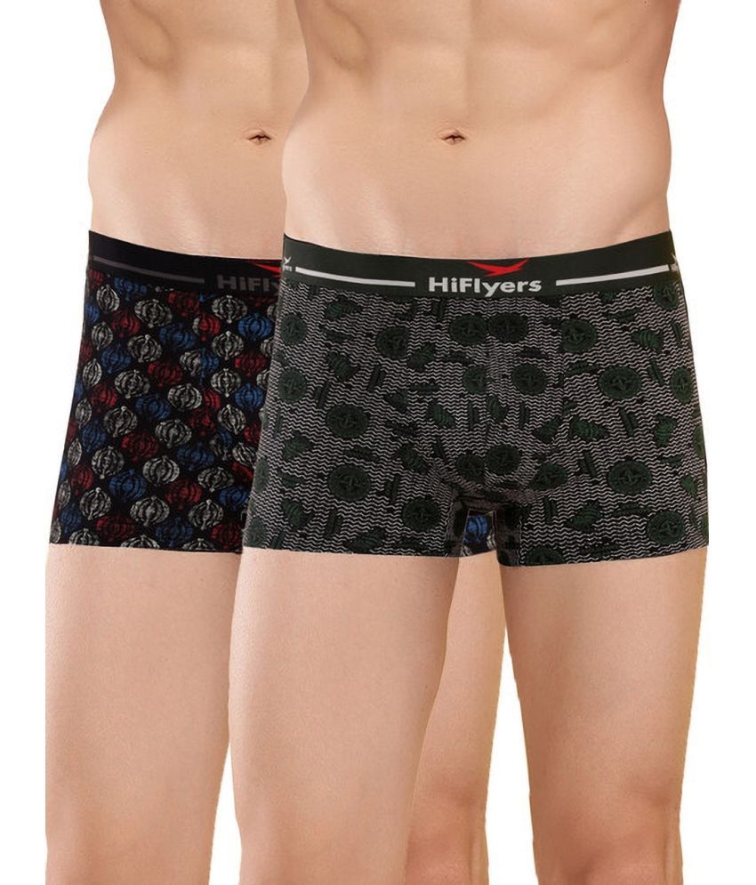     			Hiflyers Pack of 2 Cotton Blend Trunks For Men's ( Black )