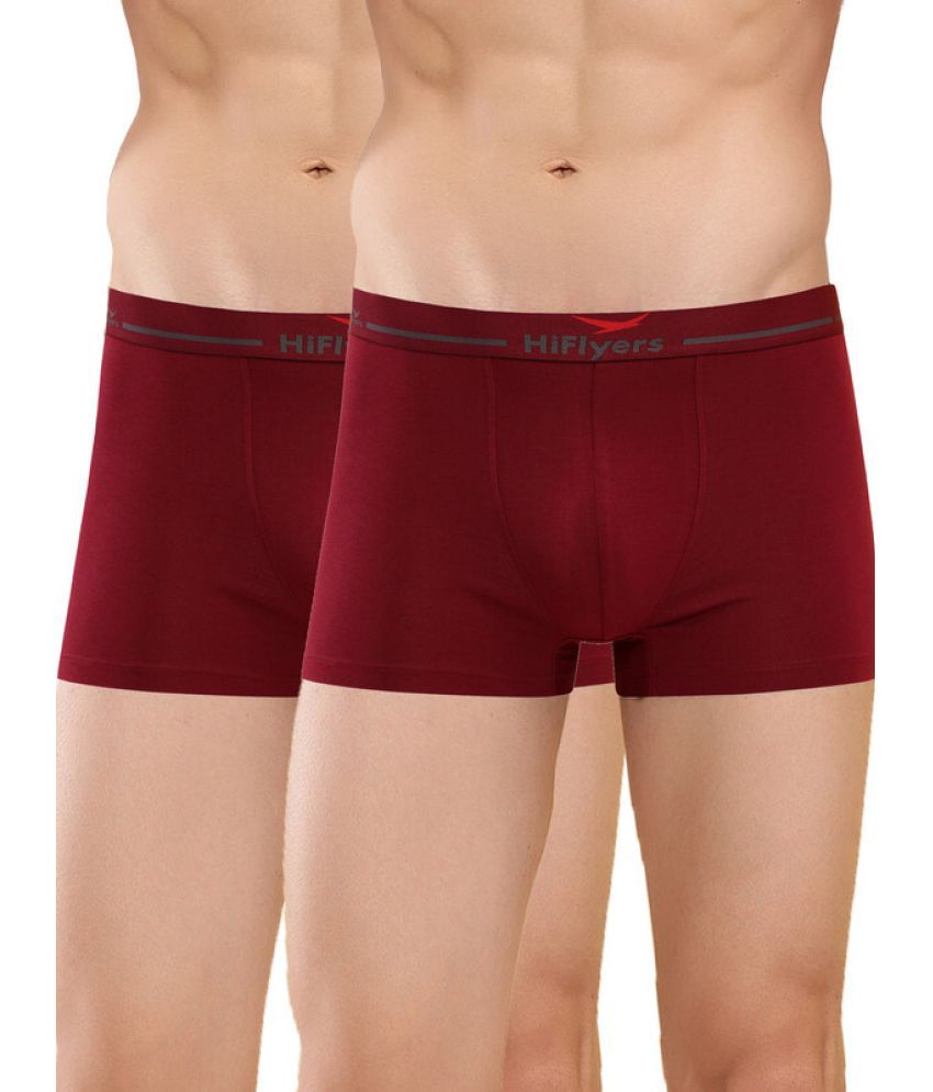     			Hiflyers Pack of 2 Cotton Blend Trunks For Men's ( Maroon )