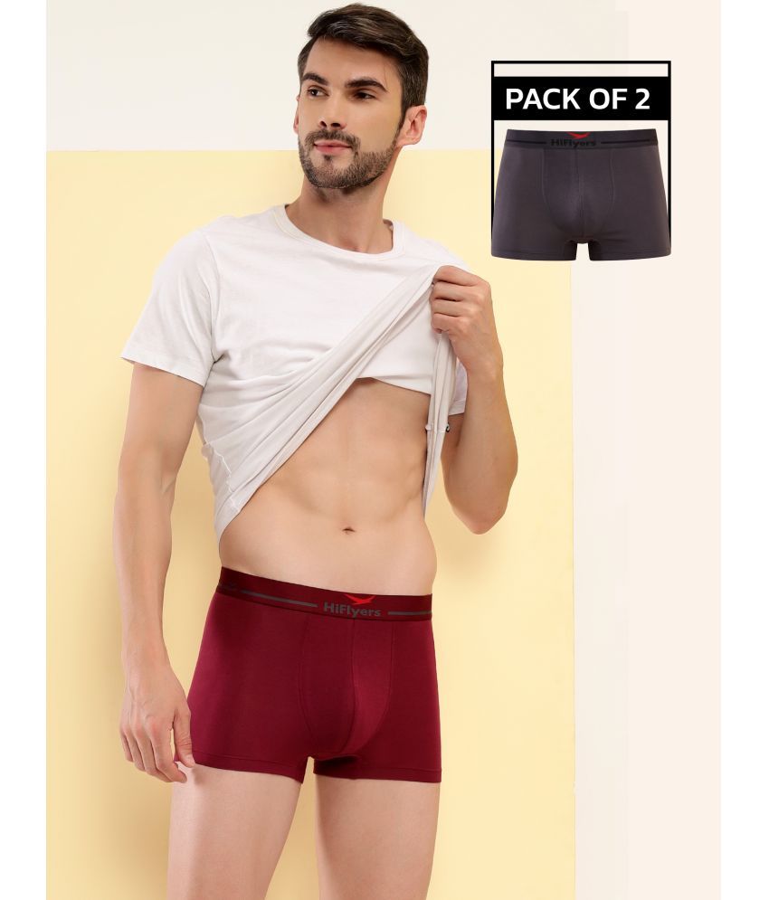     			Hiflyers Pack of 2 Modal Trunks For Men's ( Grey )